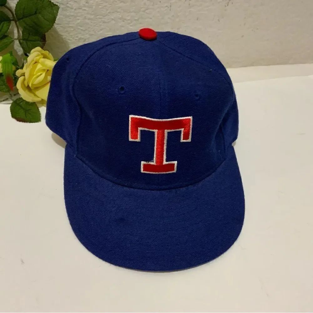 Texas rangers hat blue 100% wool size 6 5/8